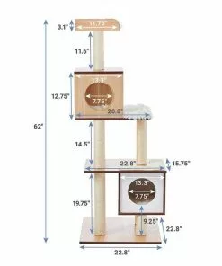 Frisco 62-in Modern Tree & Condo + Modern Tunnel Elevated Cat Bed 12 Frisco 62-in Modern Tree & Condo + Modern Tunnel Elevated Cat Bed -The Frisco Store 303344 PT2. SY630 V1623042752
