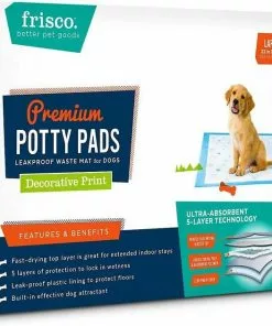 Frisco Fold & Carry Single Door Collapsible Wire Crate, 36 inch + Extra Large Printed Dog Training & Potty Pads, 28 x 34-in, 40 count, Unscented -The Frisco Store 303438 PT5. SY630 V1623078464