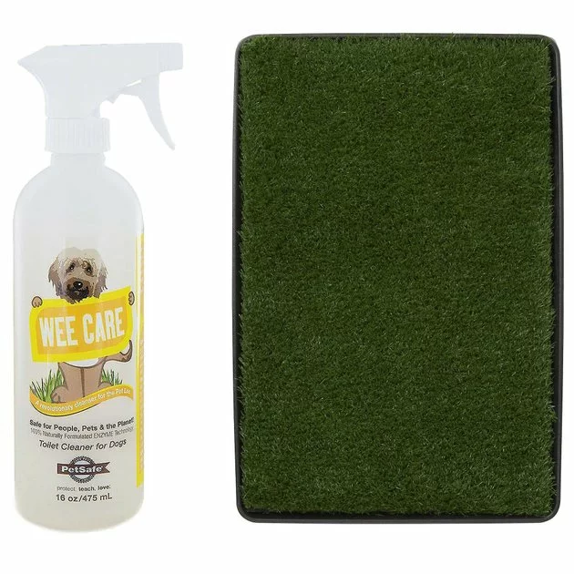 Frisco||PetSafe Frisco Indoor Grass Potty, 30 x 20 in + PetSafe Pet Loo Wee Care Enzyme Cleaner 3 Frisco||PetSafe Frisco Indoor Grass Potty, 30 x 20 in + PetSafe Pet Loo Wee Care Enzyme Cleaner