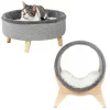 Frisco Modern Round + Tunnel Elevated Cat Bed -The Frisco Store 303470 MAIN. SY630 V1623087777