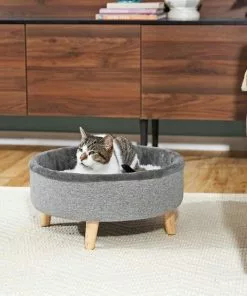 Frisco Modern Round + Tunnel Elevated Cat Bed -The Frisco Store 303470 PT4. SY630 V1623068864