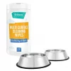 Frisco Stainless Steel Bowl, 4.75-cup, 2 count + Pet Toy & Bowl Cleaning Wipes 1 Frisco Stainless Steel Bowl, 4.75-cup, 2 count + Pet Toy & Bowl Cleaning Wipes -The Frisco Store 303622 MAIN. SY630 V1623056251