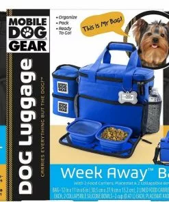 Mobile Dog Gear||Frisco Mobile Dog Gear Week Away Tote Travel Bag, Black, Medium/Large + Frisco Hypoallergenic Grooming Wipes with Aloe for Dogs & Cats, Unscented, 50 count -The Frisco Store 303696 PT4. SY630 V1623090143