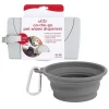 Ubbi||Frisco Ubbi On-The-Go Wipes Dispenser + Frisco Silicone Collapsible Travel Bowl with Carabiner, Gray, 1.5 Cups -The Frisco Store 303766 MAIN. SY630 V1623087451
