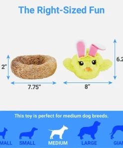 Frisco Easter Chick in Nest 2-in-1 Plush Squeaky Dog Toy -The Frisco Store 304962 PT1. SY630 V1642441109