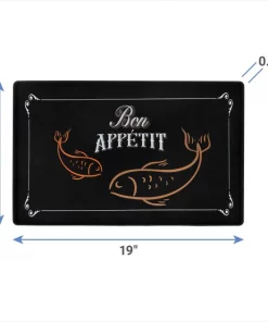 Frisco Silicone Fish Print Dog & Cat Food Mat, Black -The Frisco Store 311953 PT1. SY630 V1642541940