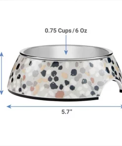 Frisco Terrazzo Design Stainless Steel Dog & Cat Bowl -The Frisco Store 311955 PT1. SY630 V1642535519