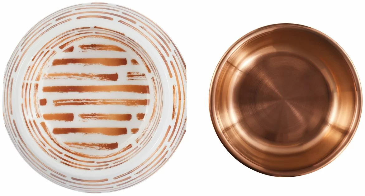 Frisco Copper Print Design Stainless Steel Dog & Cat Bowl 7 Frisco Copper Print Design Stainless Steel Dog & Cat Bowl - Image 5