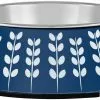Frisco Leaf Design Stainless Steel Dog & Cat Bowl, Blue 2 Frisco Leaf Design Stainless Steel Dog & Cat Bowl, Blue -The Frisco Store 311979 MAIN. SY630 V1642541968