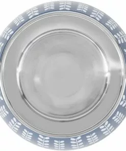 Frisco Leaf Design Stainless Steel Dog & Cat Bowl, Blue -The Frisco Store 311979 PT4. SY630 V1642542158