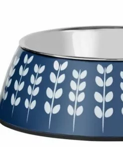 Frisco Leaf Design Stainless Steel Dog & Cat Bowl, Blue -The Frisco Store 311979 PT5. SY630 V1642543800 scaled