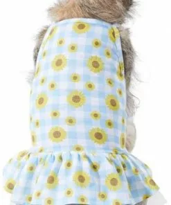 Frisco Sunflower Gingham Dog & Cat Dress