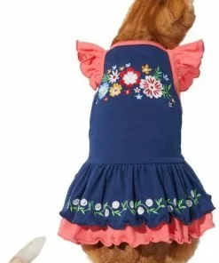 Frisco Embroidered Floral Dog & Cat Dress -The Frisco Store 312128 PT2. SY630 V1644424412