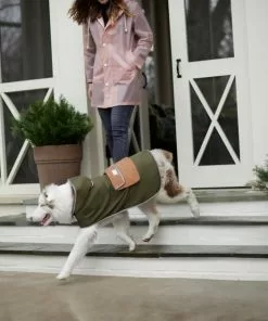 Frisco Olive Reversible Packable Dog Raincoat -The Frisco Store 315116 PT8. SY630 V1646435907