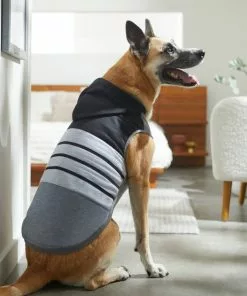 Frisco Gray Striped Dog & Cat Hoodie -The Frisco Store 317304 PT8. SY630 V1646439798