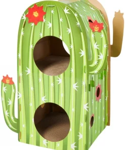 Frisco Cactus Cardboard Cat House, 2-Story