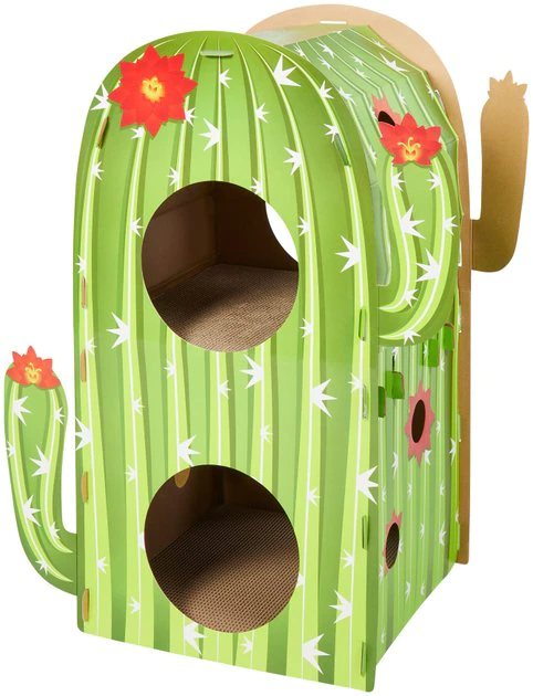 Frisco Cactus Cardboard Cat House, 2-Story 3 Frisco Cactus Cardboard Cat House, 2-Story