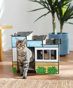 Frisco Modern House Cardboard Cat House -The Frisco Store 317735 PT3. SY630 V1642099320