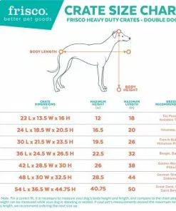 Frisco XX-Large Heavy Duty Enhanced Lock Double Door Wire Dog Crate, Fold & Carry Wire Dog Crate & Mat Kit, 54" -The Frisco Store 318116 PT2. SY630 V1634322381