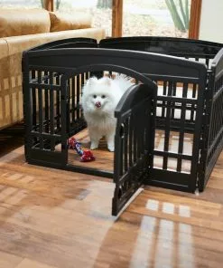 Frisco 4-Panel Plastic Exercise Playpen, Black + Dog Training & Potty Pads, 22 x 23-in, 150 count, Unscented -The Frisco Store 318956 PT4. SY630 V1630360568