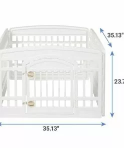 Frisco 4-Panel Plastic Exercise Playpen, White + Dog Training & Potty Pads, 22 x 23-in, 150 count, Unscented -The Frisco Store 318960 PT2. SY630 V1630365701