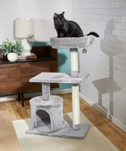 Frisco 61-in Faux Fur Tree & Condo, Gray + 38-in Cat Tree & Condo, Top Perch & Toy, Gray 19 Frisco 61-in Faux Fur Tree & Condo, Gray + 38-in Cat Tree & Condo, Top Perch & Toy, Gray -The Frisco Store 318964 PT8. SY630 V1630366879