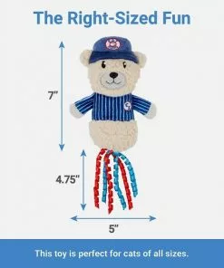Frisco||Pets First Frisco Baseball Bear Plush and Crinkle Kicker Toy + Pets First Chicago Cubs Baseball Cat Scratcher Toy with Catnip -The Frisco Store 318986 PT2. SY630 V1630360000