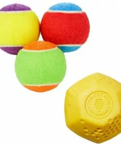 Frisco||Project Hive Pet Company Frisco Fetch Squeaking Colorful Tennis Ball, 3-Pack + Project Hive Pet Company Ball Dog Toy