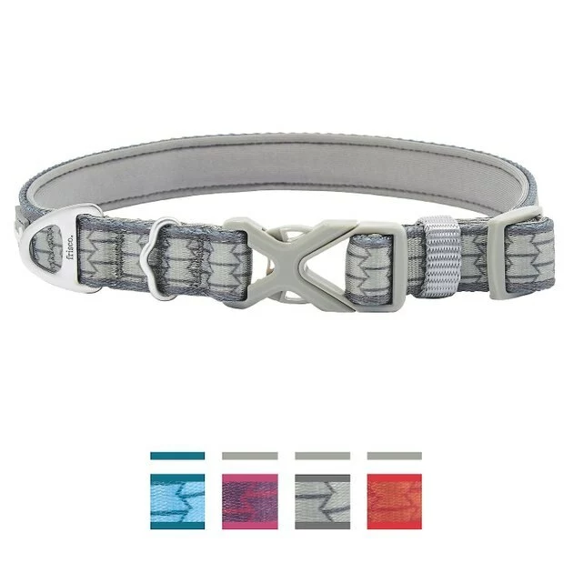 Frisco Outdoor Comfort Print Nylon Padded Collar, Large, Neck: 18 -26-in, Width: 1-in + Outdoor Ultra Reflective Rope Leash With Padded Handle, Stone Gray, 6 - ft 4 Frisco Outdoor Comfort Print Nylon Padded Collar, Large, Neck: 18 -26-in, Width: 1-in + Outdoor Ultra Reflective Rope Leash With Padded Handle, Stone Gray, 6 - ft - Image 2