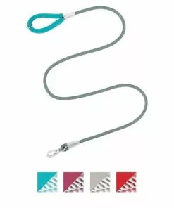 Frisco Outdoor Comfort Print Nylon Padded Collar, Medium - Neck: 14-20-in, Width: 3/4-in + Outdoor Ultra Reflective Rope Leash With Padded Handle, Bayou Teal, 6 - ft -The Frisco Store 319076 PT5. SY630 V1631142397