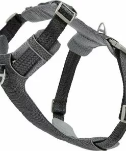 Frisco Outdoor Lightweight Ripstop Nylon Harness, Storm Gray, Extra Large, Neck: 22 to 34-in, Girth: 32 to 44-in + Heathered Dog Leash, Midnight Black, LG - Length: 6-ft, Width: 1-in -The Frisco Store 319196 PT3. SY630 V1631139976