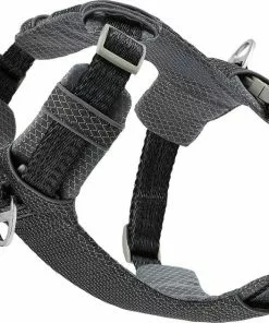 Frisco Outdoor Lightweight Ripstop Nylon Harness, Storm Gray, Small, Neck: 13 to 19-in, Girth: 16 to 22-in + Heathered Dog Leash, Midnight Black, SM - Length: 6-ft, Width: 5/8-in -The Frisco Store 319208 PT3. SY630 V1631153798