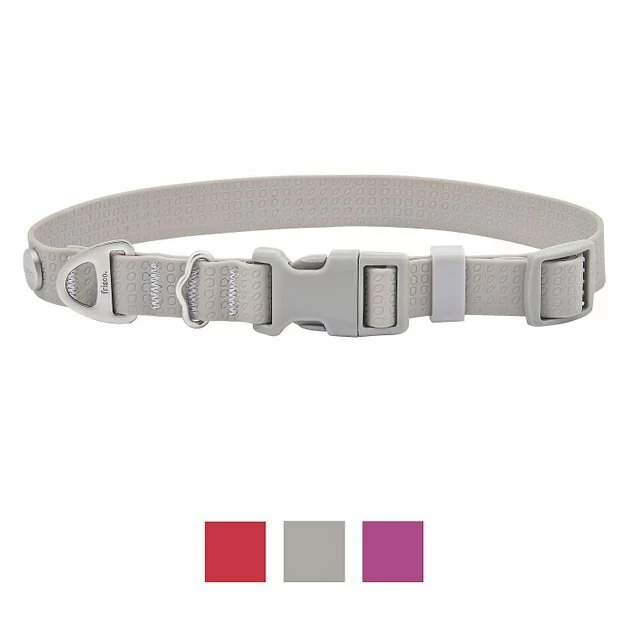 Frisco Outdoor Solid Textured Waterproof Stink Proof PVC Collar, Storm Gray, Medium - Neck: 14½20-in, Width: 3/4-in + Dog Leash, Storm Gray, Medium - Length: 6-ft, Width: 3/4-in 4 Frisco Outdoor Solid Textured Waterproof Stink Proof PVC Collar, Storm Gray, Medium - Neck: 14½20-in, Width: 3/4-in + Dog Leash, Storm Gray, Medium - Length: 6-ft, Width: 3/4-in - Image 2