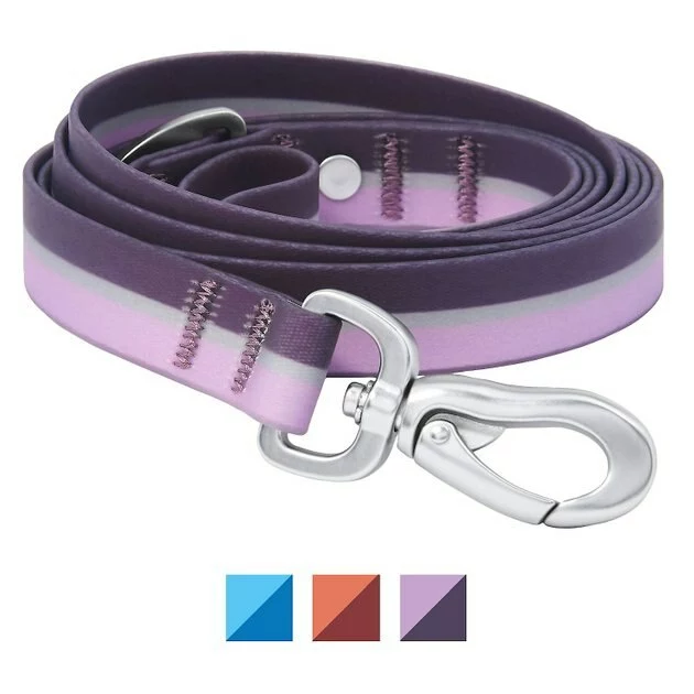Frisco Outdoor Two Toned Waterproof Stink Proof PVC Collar, Boysenberry Purple, Large, Neck: 18 ½ 26-in, Width: 1-in + Dog Leash, Boysenberry Purple, Large - Length: 6-ft, Width: 1-in 8 Frisco Outdoor Two Toned Waterproof Stink Proof PVC Collar, Boysenberry Purple, Large, Neck: 18 ½ 26-in, Width: 1-in + Dog Leash, Boysenberry Purple, Large - Length: 6-ft, Width: 1-in - Image 6