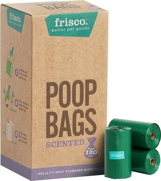 Frisco Traffic Leash with Padded Handles & Poop Bag Dispenser, Blue, Length: 6ft, Width: 1-in + Refill Dog Poop Bags, Scented, 120 count 8 Frisco Traffic Leash with Padded Handles & Poop Bag Dispenser, Blue, Length: 6ft, Width: 1-in + Refill Dog Poop Bags, Scented, 120 count - Image 6