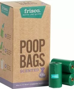 Frisco Traffic Leash with Padded Handles & Poop Bag Dispenser, Red, Length: 6ft, Width: 1-in + Refill Dog Poop Bags, Scented, 120 count -The Frisco Store 319524 PT5. SY630 V1630628490