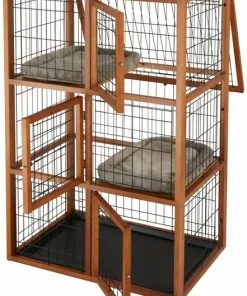 Frisco Collapsible Wood & Wire Cat Cage Playpen, 3 Level -The Frisco Store 323215 PT3. SY630 V1645497221