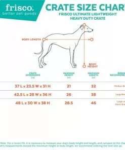Frisco Ultimate Lightweight Heavy Duty Foldable & Stackable Steel Metal Single Door Dog Crate -The Frisco Store 326416 PT2. SY630 V1645739508