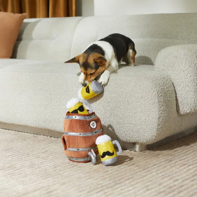 Frisco Beer & Keg Plush Squeaky Dog Toy, 4 count 6 Frisco Beer & Keg Plush Squeaky Dog Toy, 4 count - Image 4