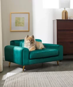 Frisco Elevated Art Deco Dog & Cat Sofa Bed with Removable Cover