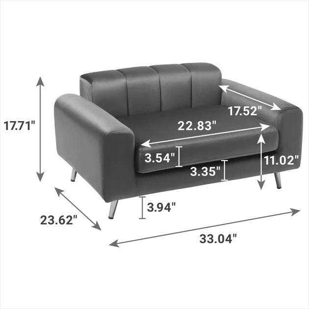 Frisco Elevated Art Deco Dog & Cat Sofa Bed with Removable Cover 4 Frisco Elevated Art Deco Dog & Cat Sofa Bed with Removable Cover - Image 2