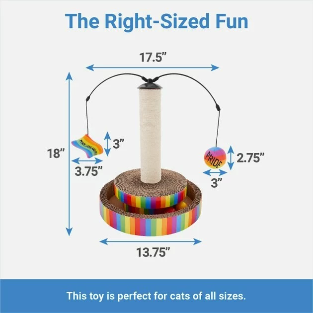 Frisco Pride Interactive Cat Scratcher Toy with Catnip 4 Frisco Pride Interactive Cat Scratcher Toy with Catnip - Image 2