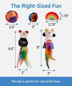 Frisco Pride Plush, Teaser, Ball, Tunnel Variety Pack Cat Toy with Catnip, 10 count 9 Frisco Pride Plush, Teaser, Ball, Tunnel Variety Pack Cat Toy with Catnip, 10 count -The Frisco Store 331696 PT2. SY630 V1649785282