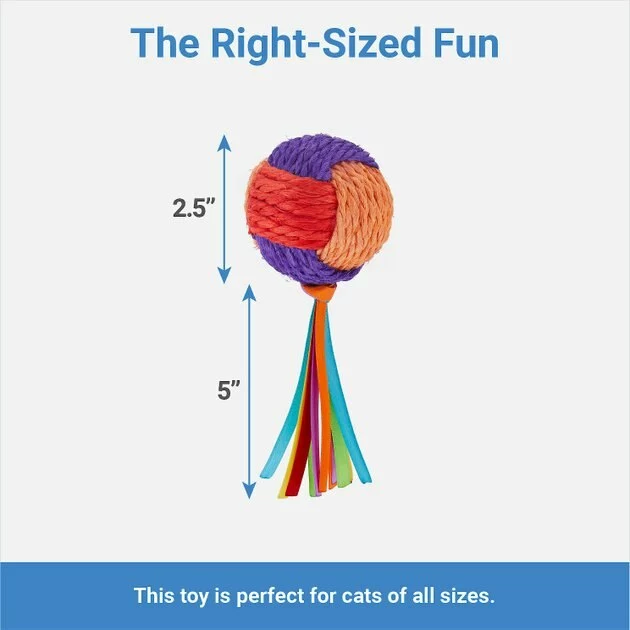 Frisco Pride Rainbow Sisal Ball Cat Toy 4 Frisco Pride Rainbow Sisal Ball Cat Toy - Image 2