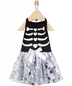 Frisco Silver Metallic Skull Dog & Cat Dress -The Frisco Store 335153 PT4. SY630 V1658347243