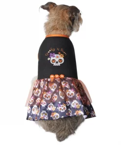 Frisco Sweet & Spooky Ruffle Skull Dog & Cat Dress