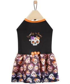 Frisco Sweet & Spooky Ruffle Skull Dog & Cat Dress -The Frisco Store 335161 PT4. SY630 V1658346289
