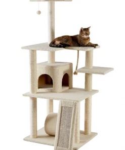 Frisco 62-in Faux Fur Cat Tree & Condo