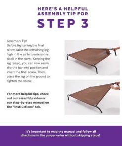 Frisco Steel-Framed Elevated Dog Bed -The Frisco Store 99229 PT5. SY630 V1578443335